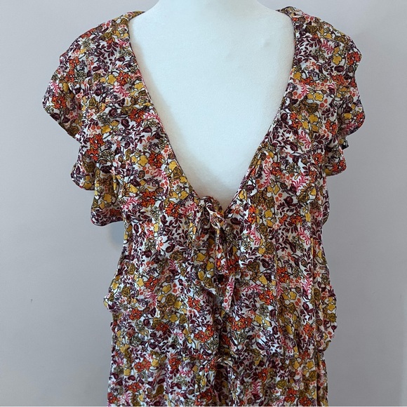 Old Navy Boho Floral Print Ruffle Dress |XL| - Picture 2 of 9